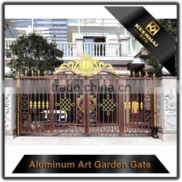 Villa Garden Decorative Powder Coated Modern Aluminum Metal Garden Fence Gate