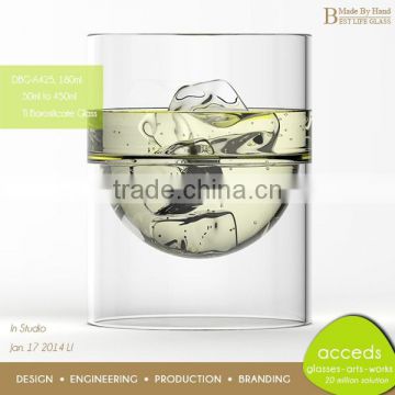 Design Creative Drinking Borosilicate Glass World Cup