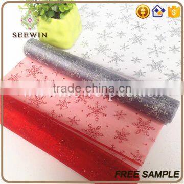 customized glittering nylon organza rolls