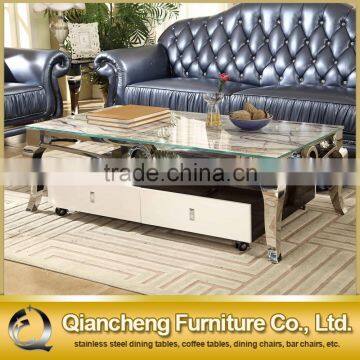 High Quality Stainless Steel Marble Top Coffee Table 817-1# photo-5