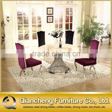 Popular Modern Round Marble Top Wedding Table With Steel Legs photo-4