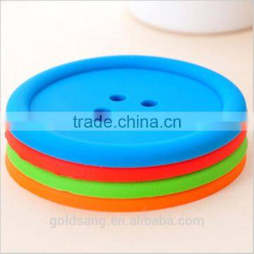 Creative and Cute Button Shape Silicone Baking Mat /round Hot-resistant Silicone Coffer Mat photo-2