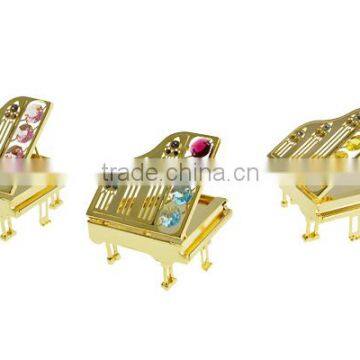 Gold Plated Decorative Crystal Piano for Girlfriend's Gifts photo-2