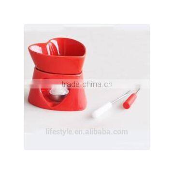Solid Choclate Fondue Set With Heart Shape photo-4