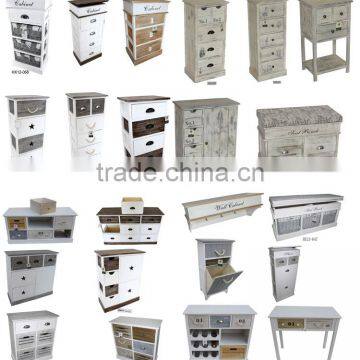 Household Wood Standing Cabinet Wood Shelf Organizer photo-2