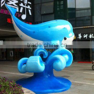 Fiberglass playground display dolphin sculpture statue