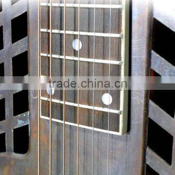 Ancient Finish Copper Alloy Body Tri-cone Resonator Guitar photo-6