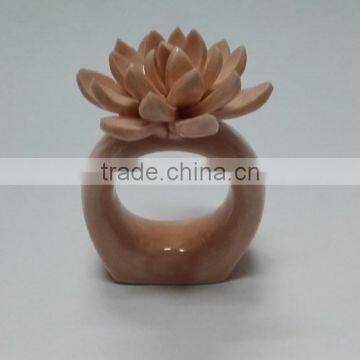 ceramic flower porcelain flower napkin rings for tabaleware