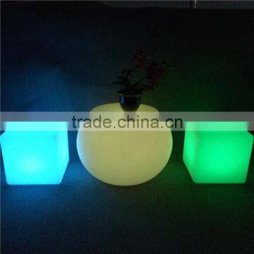 Modern New Beautiful Ring Lighting Plastic LED Cube Chair With Rechargeable Battery photo-3