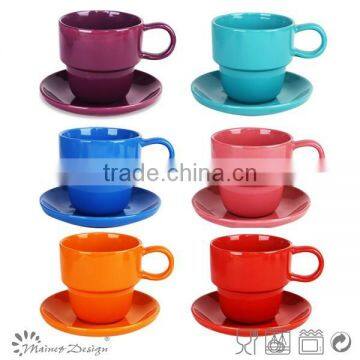 Custom Printed Ceramic Coffee & Tea Set,porcelain Cup & Saucer,wholesale Tea Sets