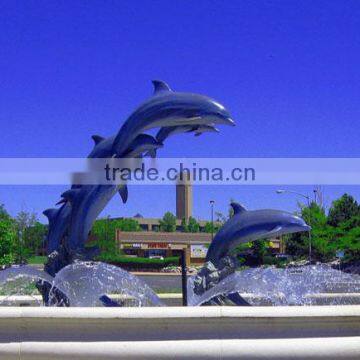 High Quality Garden Decoration Outdoor Dolphin Water Fountain photo-4