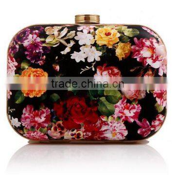 Flower Colorful Printed Party Bag Lady Fancy Clutch Bag photo-2