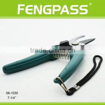 S6-1030 Plastic Handle Black Blade Tree Pruning Garden Scissors photo-4