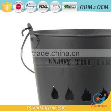 Ash Bucket With Lid Metal Wooden Ash Bucket With Handle photo-4