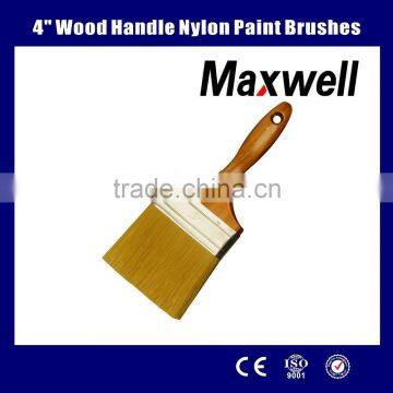 4" wood handle nylon paint brushes