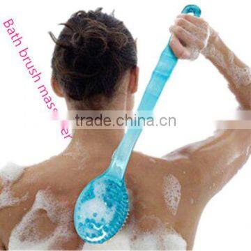 colorful Long Handled Body Bath Shower Back Brush Scrubber Skin Cleaning Massager