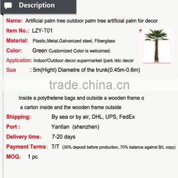 Artificial Palm Tree Outdoor Palm Tree Artificial Palm for Decor photo-2