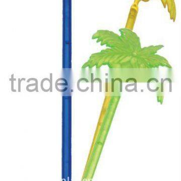 23cm long plastic coconut palm shaped drink stirrers