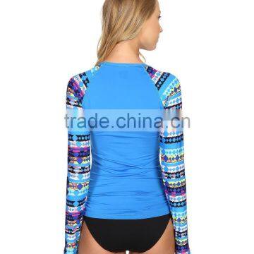 Long Raglan Sleeve Swim Shirt Woman UV Wetsuits Long Sleeve Rash Guard Top Swimsuit Tee Women photo-6
