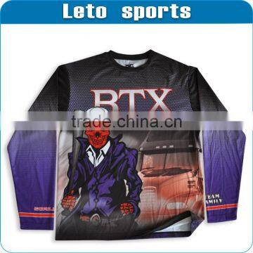 custom purple men's long sleeves t-shirt polyester