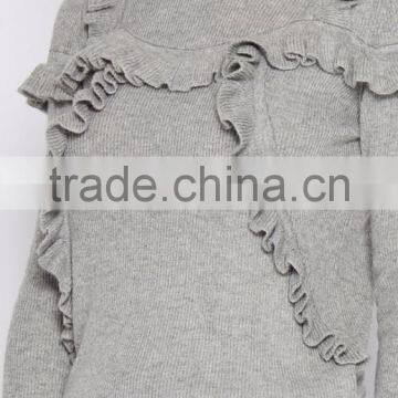 Long Sleeve Ruffle Knit Top Latest Saree Blouse Designs for Women photo-6