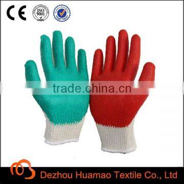 wrinkle grip high quality latex coated working safety gloves on palm for construction