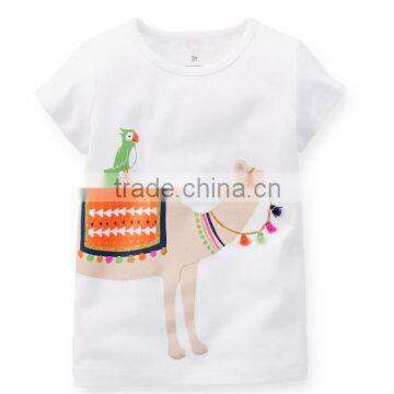 small wholesale fashinable blank t shirt for girl