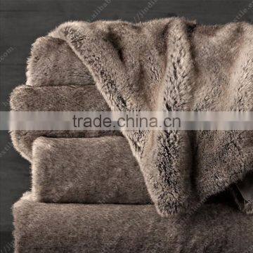Rabbit,baby,micro,sheep,mink,sherpa,good Quality2013Fake Fur Blanket/CUSHION photo-2