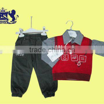 fashional winter boys sweater 3pcs set