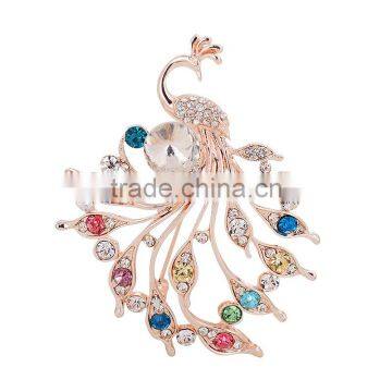 Wholesale fashion apparel accessories peacock shape lady brooch