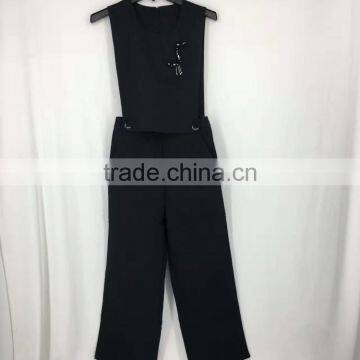 Hot sell fashion womens black jumpsuit