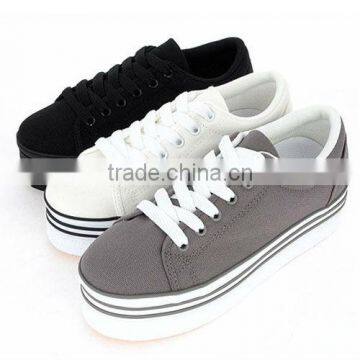 2ssd0186 platform Lace up canvas fashion sneakers