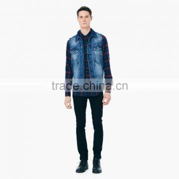 OEM Supply Fitted Sleeveless Denim Jacket for Men photo-4