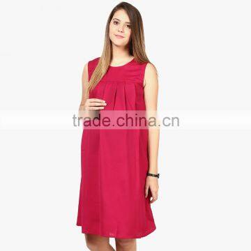 Factory Price Red Blank Sleeveless Chiffon Maternity Clothes Dresses photo-4