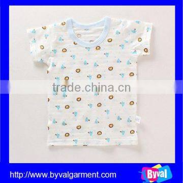Wholesale 100%cotton Baby t Shirt Soft And Breathable Short Sleeve Baby t Shirt
