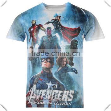 2016 most popular Fashion Clothes Design Custom Sublimation 3D movie T shirts Wholesale For Woman and Man best price