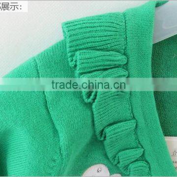 Korean Style Girls Cardigan Sweater Design Solid Color Cotton Sweater photo-5