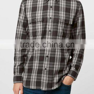 Men Gingham Button Down Smart Shirt photo-2