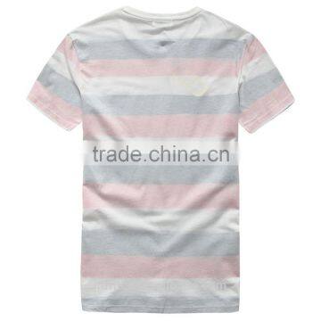 Colorful Striped no Design T-shirt for Men photo-2