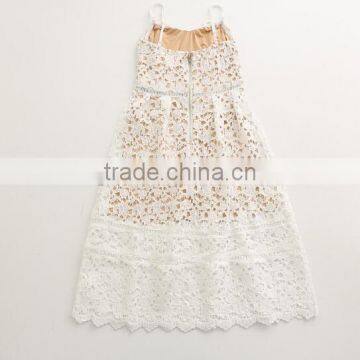 Ivory Women And Children High-end Dress Spaghetti Strap Mother and Daughter Matching photo-4