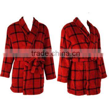 New Design 100% Polyester Ladies Winter Nightwear Merino Wool Bathrobe Woolen photo-3