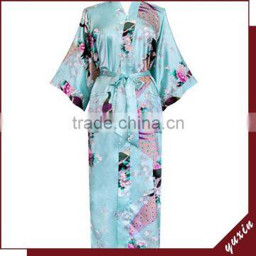 satin robe bath robe Custom made japan kimono robe 0609028