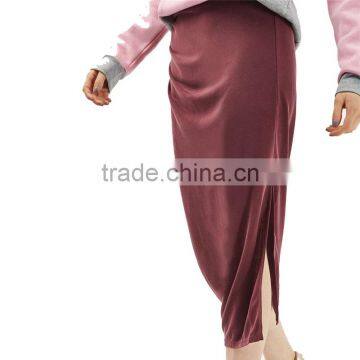 2017 OEM Spring Aubergine Calf Length Casual Loose Pencil Skirt photo-2