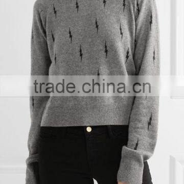 2017 Fashion Ladies Wholesale Custom Knit Shrug Cashmere Cardigan Sweater Woman Crew Neck photo-2
