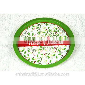 factory custom printed decorative Christmas tin plate