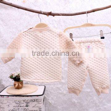 Factory Price Winter Warm Baby Clothing Organic Baby Girl Clothes 2pcs Set photo-2