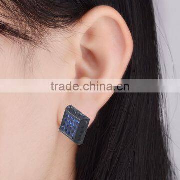 Customized Various Size Unisex Simple Fashion Designs Diamond Hiphop Earrings Wholesale photo-5