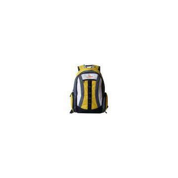 Sports backpack/school backpack/large volume/600D/foam back padding/organizer/yellow+grey+white (GO-001)