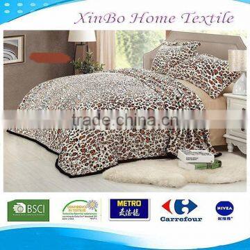 Soft Hometexitle Bedding Sheet Set China Factory Wholesale Hot Sale 100% Polyester Flannel Tiger Print Fleece Blanket