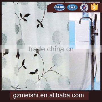 Custom design printed wholesale Bathroom Shower Curtain With Hooks